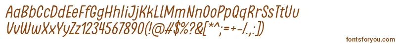 Fonte Clambake October Six Regular Italic Font by Situjuh 7NTypes – fontes marrons em um fundo branco