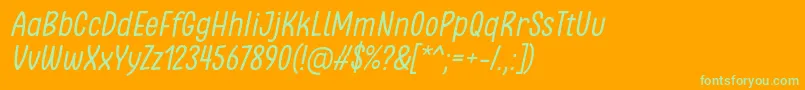 Clambake October Six Regular Italic Font by Situjuh 7NTypes Font – Green Fonts on Orange Background