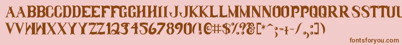 clamdi~1 Font – Brown Fonts on Pink Background