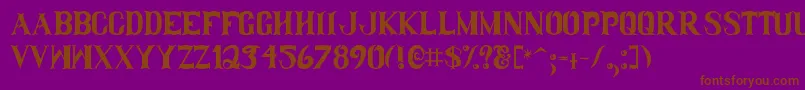 clamdi~1 Font – Brown Fonts on Purple Background