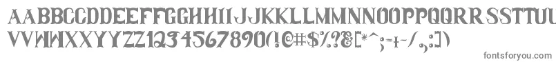 フォントclamdi~1 – 白い背景に灰色の文字