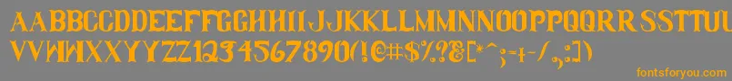 clamdi~1 Font – Orange Fonts on Gray Background