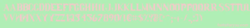 clamdi~1 Font – Pink Fonts on Green Background