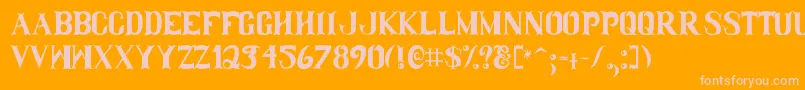 clamdi~1 Font – Pink Fonts on Orange Background