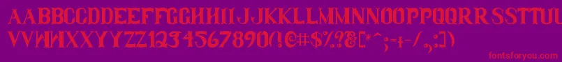 clamdi~1 Font – Red Fonts on Purple Background