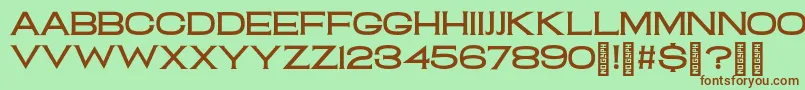 ClamShack Regular Font – Brown Fonts on Green Background