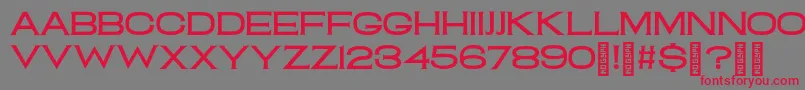 ClamShack Regular Font – Red Fonts on Gray Background