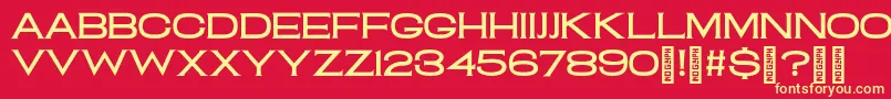 ClamShack Regular Font – Yellow Fonts on Red Background