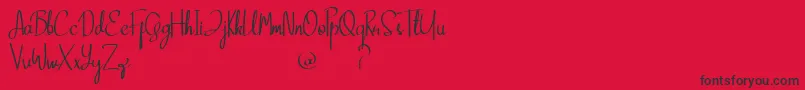 Clana Font – Black Fonts on Red Background