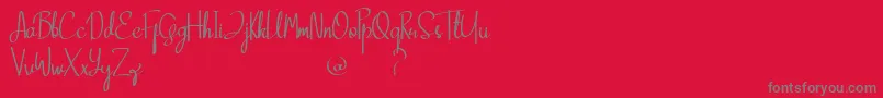 Clana Font – Gray Fonts on Red Background