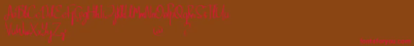 Clana Font – Red Fonts on Brown Background