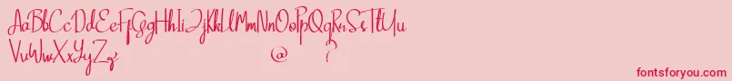 Clana Font – Red Fonts on Pink Background