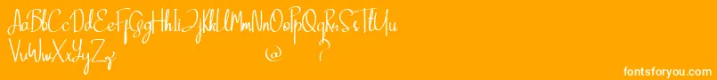 Clana Font – White Fonts on Orange Background