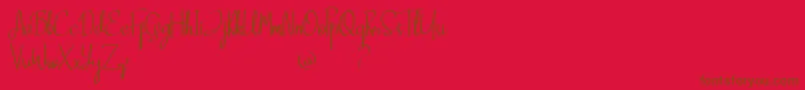 En savoir plus sur la police Clana Police Clana – polices brunes sur fond rouge