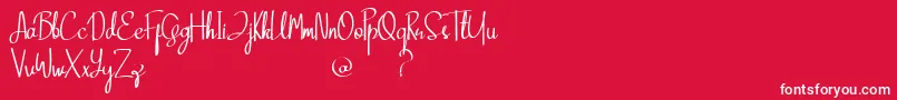 Clana Font – White Fonts on Red Background