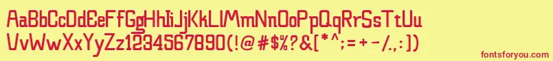 Claretta Font Family Font – Red Fonts on Yellow Background