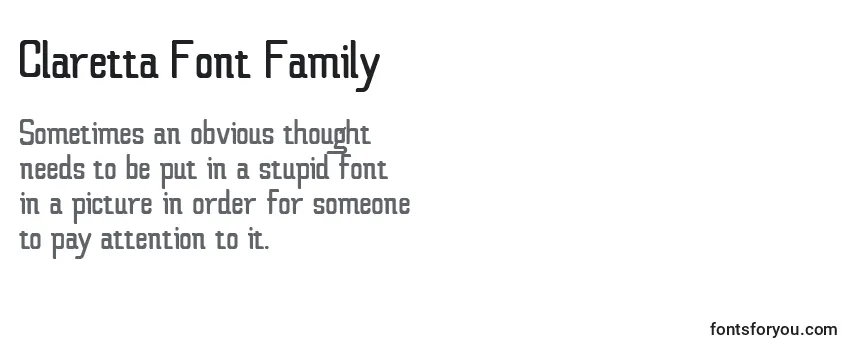 Przegląd czcionki Claretta Font Family