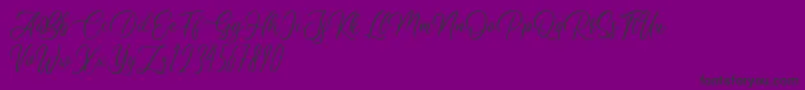 Czcionka Clarissa – czarne czcionki na fioletowym tle