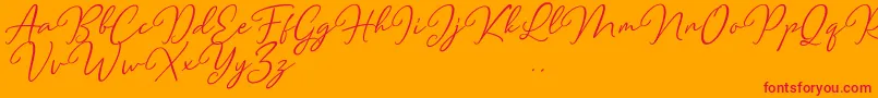 Fonte Clarity free – fontes vermelhas em um fundo laranja