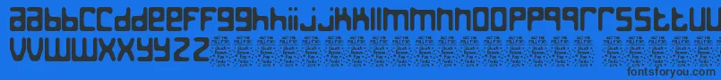 JedthDemo Font – Black Fonts on Blue Background