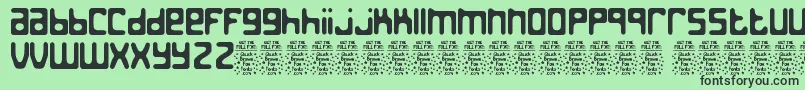 JedthDemo Font – Black Fonts on Green Background