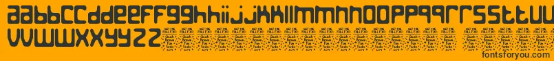 JedthDemo Font – Black Fonts on Orange Background