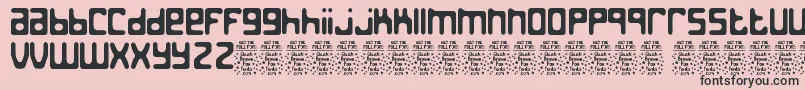 フォントJedthDemo – ピンクの背景に黒い文字