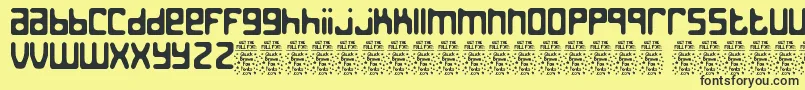 JedthDemo Font – Black Fonts on Yellow Background