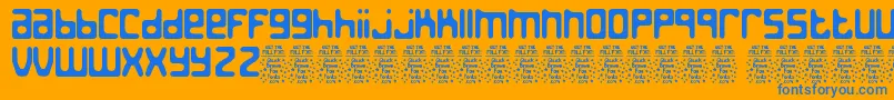 JedthDemo Font – Blue Fonts on Orange Background