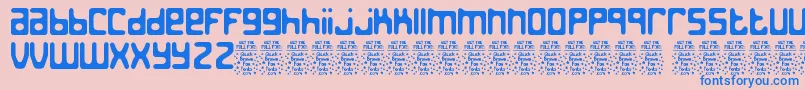 フォントJedthDemo – ピンクの背景に青い文字