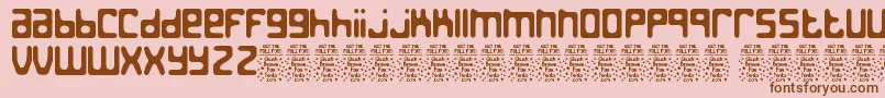 JedthDemo Font – Brown Fonts on Pink Background