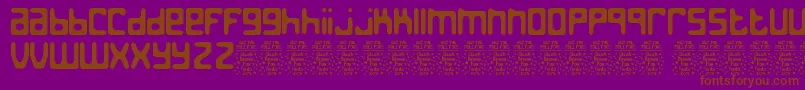 JedthDemo-fontti – ruskeat fontit violetilla taustalla
