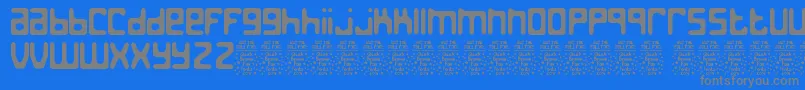JedthDemo Font – Gray Fonts on Blue Background