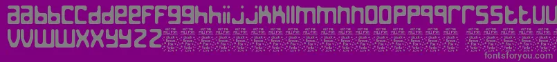 フォントJedthDemo – 紫の背景に灰色の文字