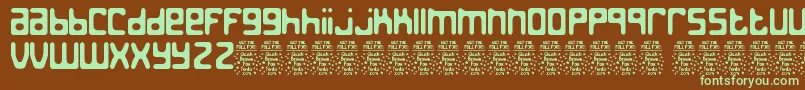 JedthDemo Font – Green Fonts on Brown Background