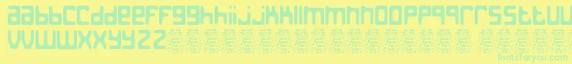 JedthDemo Font – Green Fonts on Yellow Background