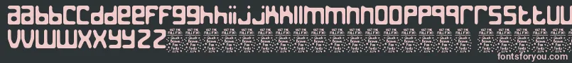 JedthDemo-fontti – vaaleanpunaiset fontit mustalla taustalla