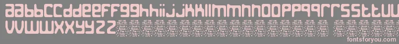 JedthDemo Font – Pink Fonts on Gray Background