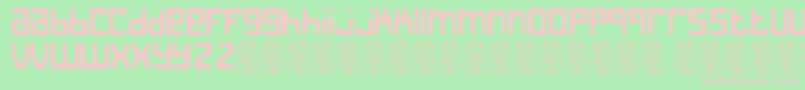 JedthDemo Font – Pink Fonts on Green Background