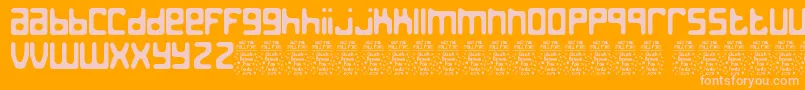 JedthDemo Font – Pink Fonts on Orange Background