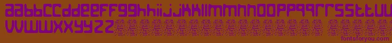 JedthDemo Font – Purple Fonts on Brown Background