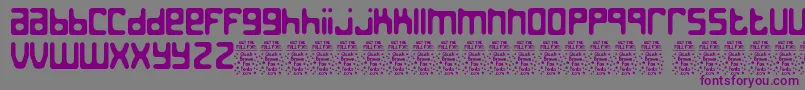 JedthDemo-fontti – violetit fontit harmaalla taustalla