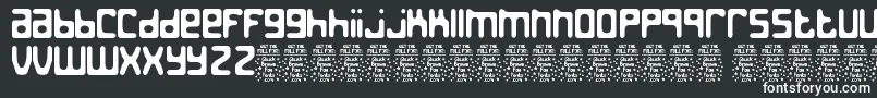 JedthDemo-fontti – valkoiset fontit mustalla taustalla