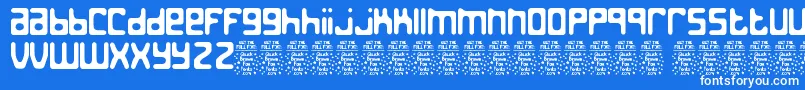 Шрифт JedthDemo – белые шрифты на синем фоне
