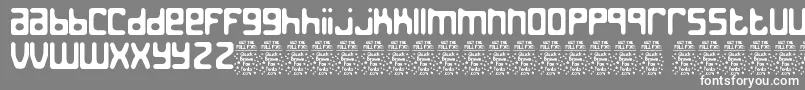Шрифт JedthDemo – белые шрифты на сером фоне