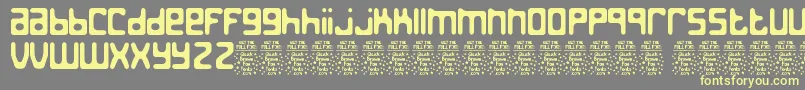 JedthDemo Font – Yellow Fonts on Gray Background