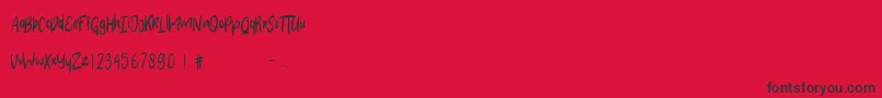 CLARRA DEMO Font – Black Fonts on Red Background