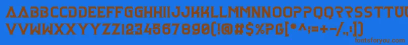 Clarraph Heavy Personal Use Font – Brown Fonts on Blue Background