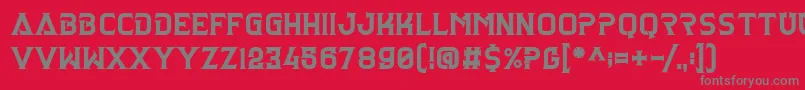 Clarraph Heavy Personal Use Font – Gray Fonts on Red Background