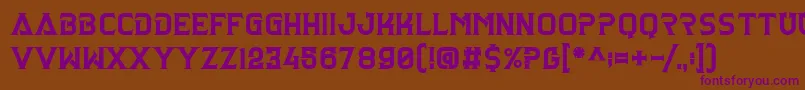 Clarraph Heavy Personal Use Font – Purple Fonts on Brown Background